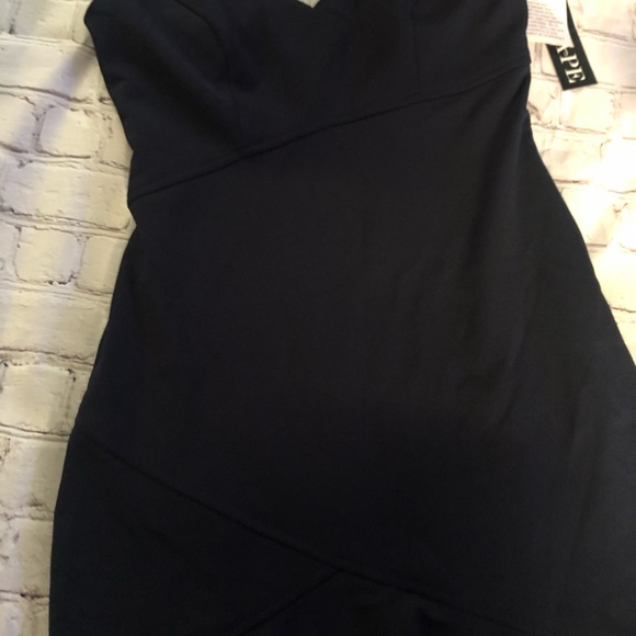 Xscape Bodycon Ruffle Navy Bridesmaid Dress - Picture 2 of 6